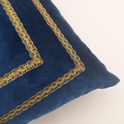 Sametový Luvoti polštář se zlatou stuhou (sada 2 ks)