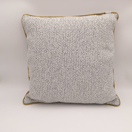 Luvoti texturovaný šedý polštář s paspulí (sada 2 ks)