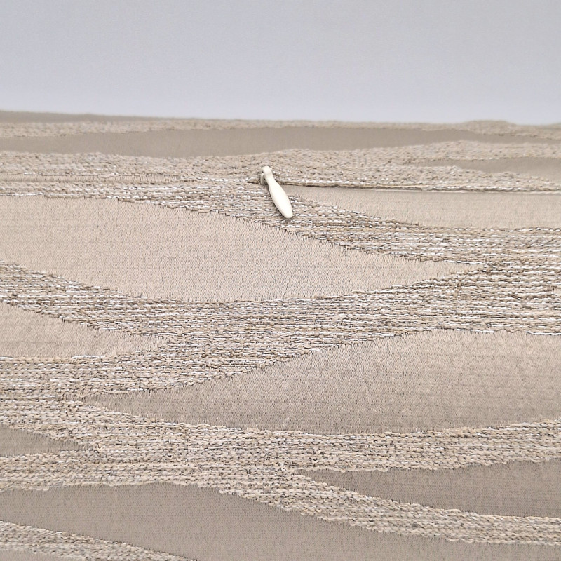 Luvoti béžový válec se třpytivými vlnami a paspulí (sada 2 ks)