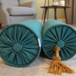 Luvoti zelený válec se střapcem (sada 2 ks)