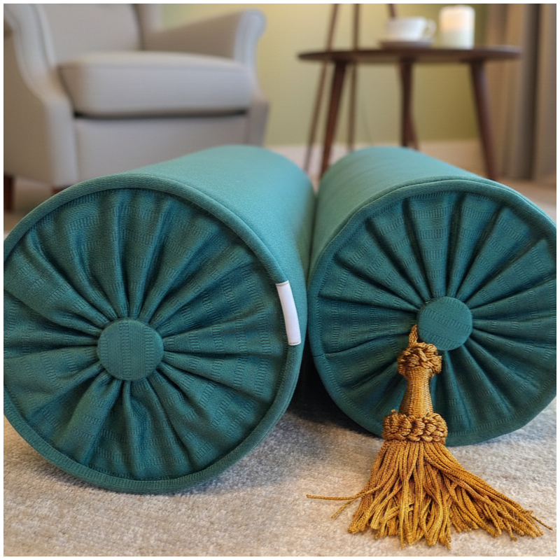 Luvoti zelený válec se střapcem (sada 2 ks)