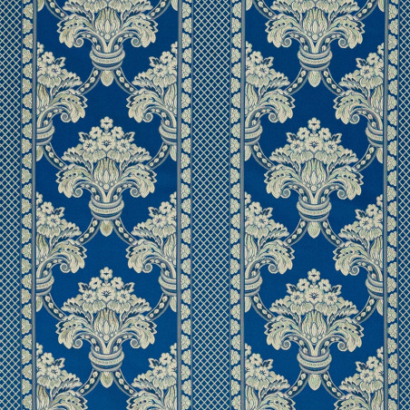 Zámecká látka Florence Stripes luxury blue, Sarelli