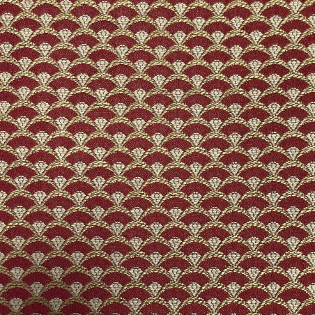 Zámecká látka Venice Geometric imperial red, Sarelli