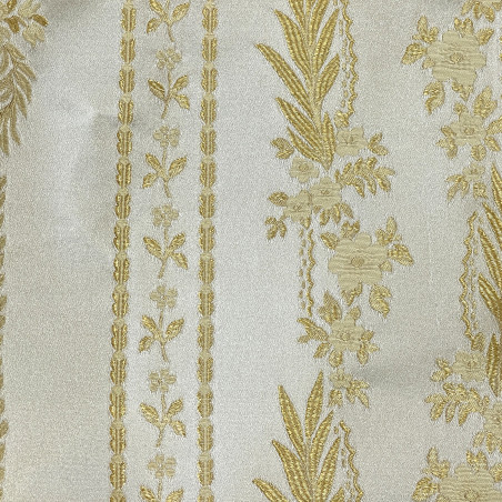 Zámecká látka Venice Stripes antique white, Sarelli