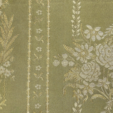 Zámecká látka Venice Stripes classic green, Sarelli