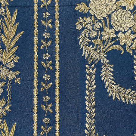 Zámecká látka Venice Stripes luxury blue, Sarelli