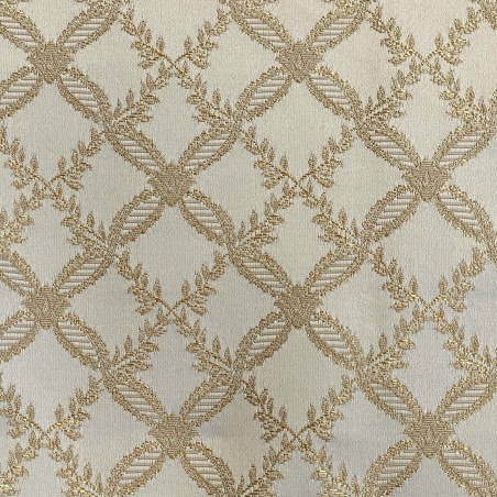 Zámecká látka Royal Rhombus luxury ivory, Sarelli