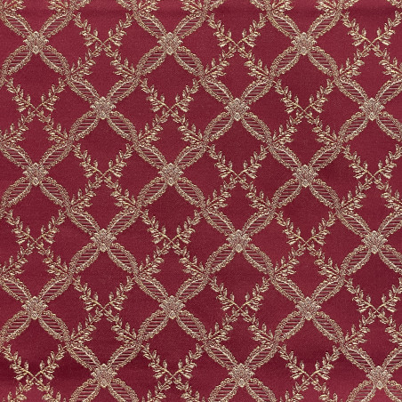 Zámecká látka Royal Rhombus ruby red, Sarelli