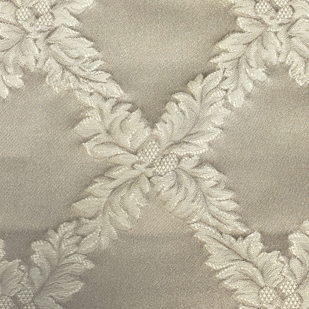 Zámecká látka Vogue Geometric pearl white, Sarelli