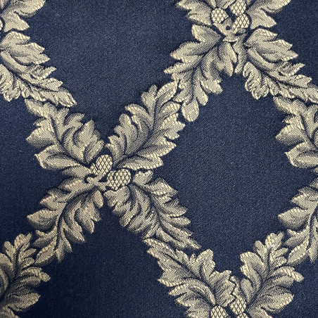 Zámecká látka Vogue Geometric navy blue, Sarelli