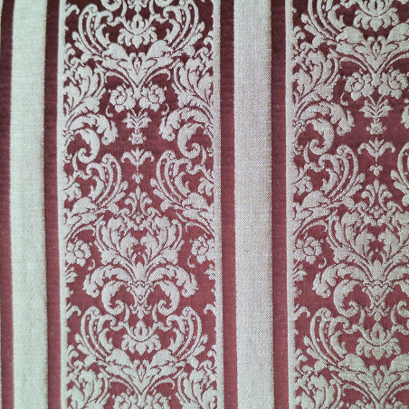 Zámecká látka Medusa Stripes cardinal red, Sarelli